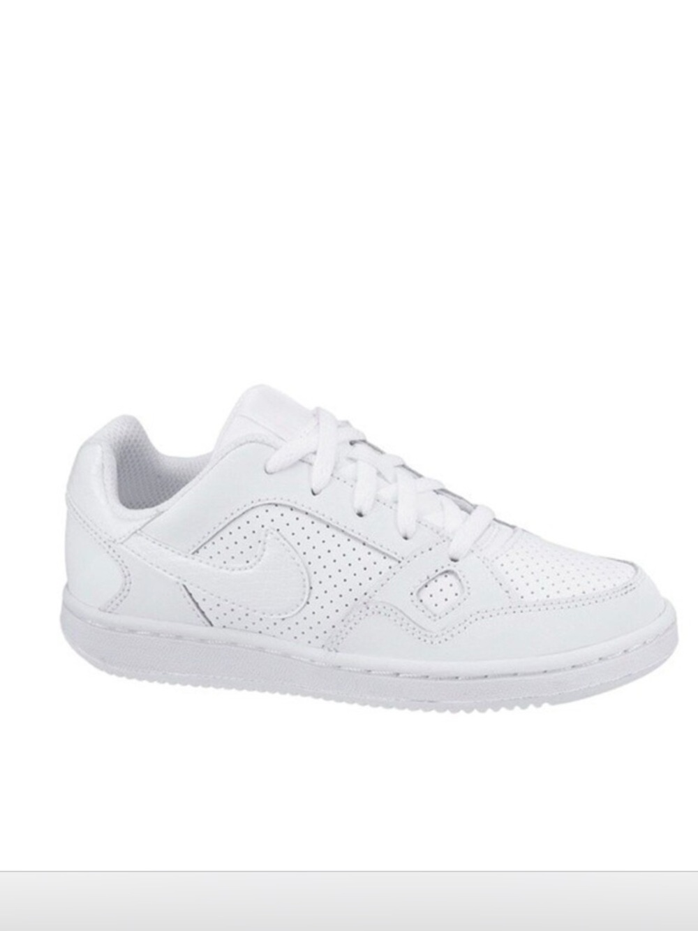 Nike Son Of Force White On White Leather Low Top Sneakers Kids Trainers Size 11C